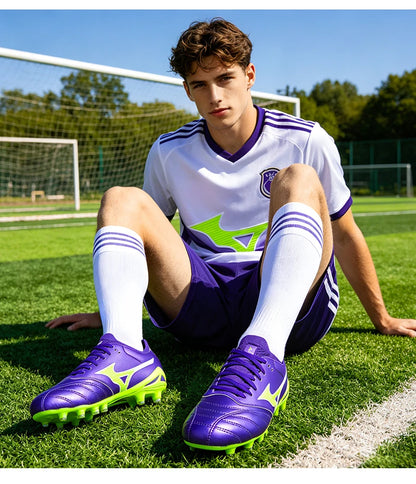 Chaussures de football pour hommes, chaussures de football d'intérieur pour adultes, crampons de football antidérapants, crampons de sport ultralégers pour matchs, crampons de futsal, crampons d'entraînement sur gazon, cr