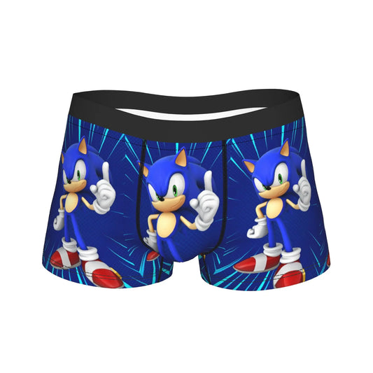 S-Sonic Retro Game Cartoon Underwear  Printed Boxershorts Quality Men Panties Elastic Boxer Brief Birthday Present