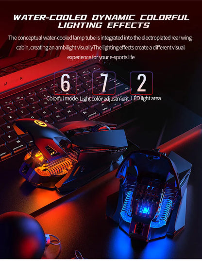 Wired RGB Backlit Esports Gaming Mouse 200-7200 DPI Adjustable, USB Wired for PC Laptop FPS Games