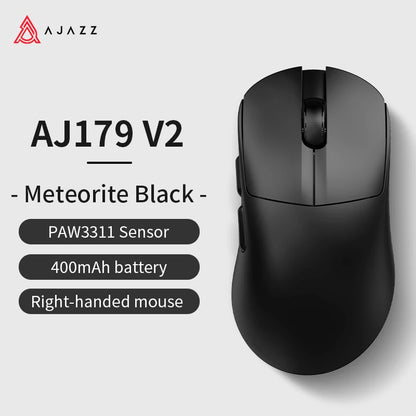 Ασύρματο Gaming Ποντίκι Ajazz AJ179 APEX με Βάση Έγχρωμης Οθόνης, Bluetooth, PAW3395, Μπαταρία 400mAh, Ρυθμός Ανανέωσης 8000Hz