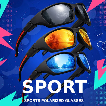 2pcs Advanced Cool Fantasy Polarized Surround Fashion Sunglasses,Men's and Women's Outdoor Sports,Cycling,Fishing,Hiking,Golf