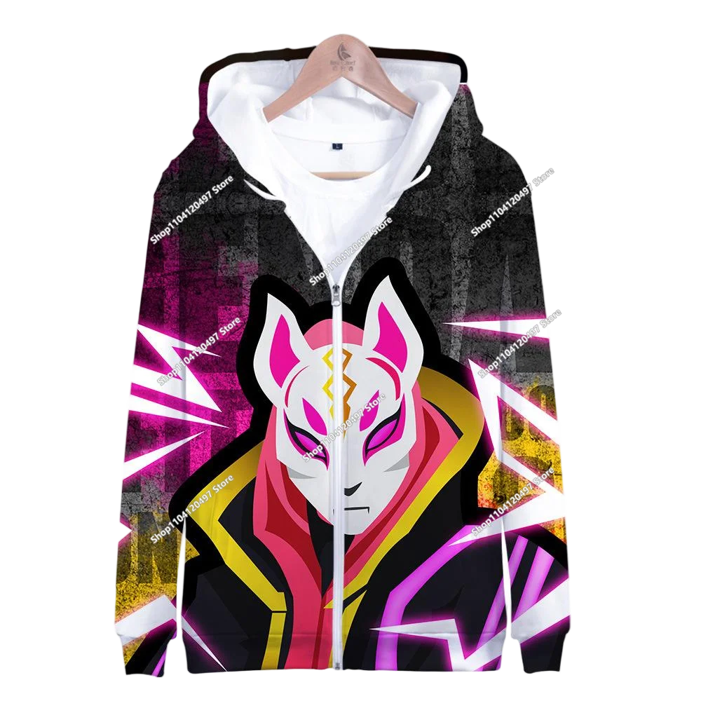 2024 New Game Zipper Hoodie, Children's Sweatshirt Fortnite Pullover Sweatshirts, Fashion Boys and Girls Clothing