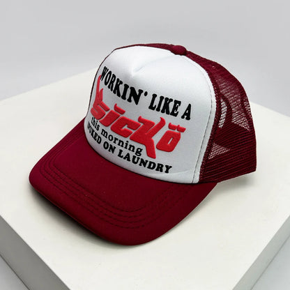 Kšiltovky ve stylu amerických kšiltovek s potiskem Cruise Anime New Letter Mesh Trucker – sluneční, prodyšné baseballové kšiltovky pro muže i ženy, univerzální módní kousek