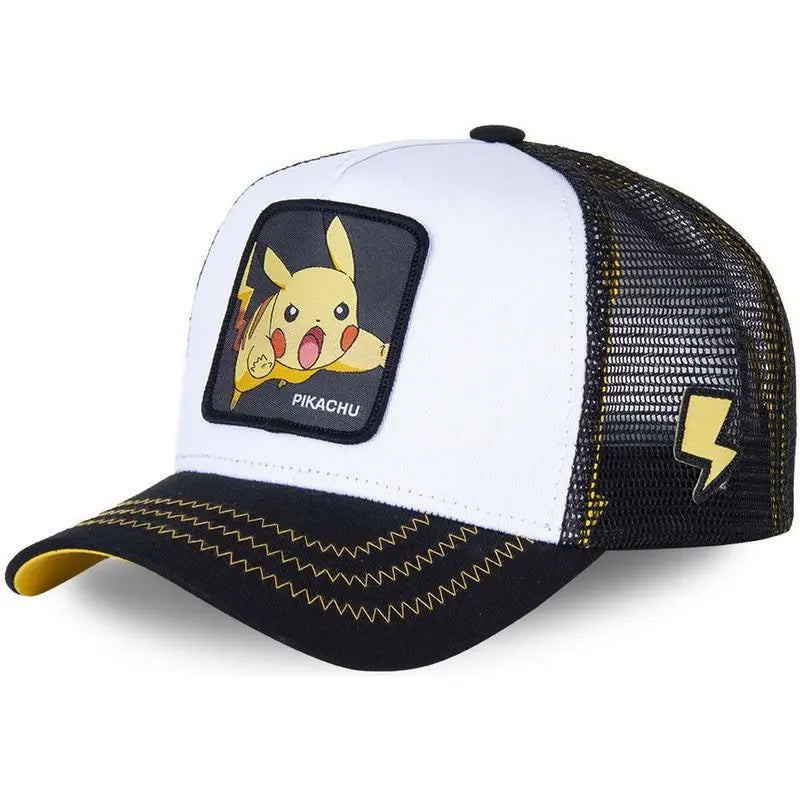 Καπέλο μπέιζμπολ με κεντημένο σχέδιο Pokémon: Pikachu, Gengar, Snorlax, Psyduck – Anime – Ρυθμιζόμενο καπέλο από αναπνεύσιμο πλέγμα – Δώρα για cosplay