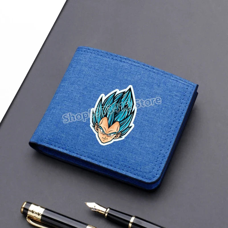Dragons Ball Wallet Anime Goku Men Short Folding Purse Cartoon Card Holder Kids Coin Photo Case Fashion Pocketbook Birthday Gift