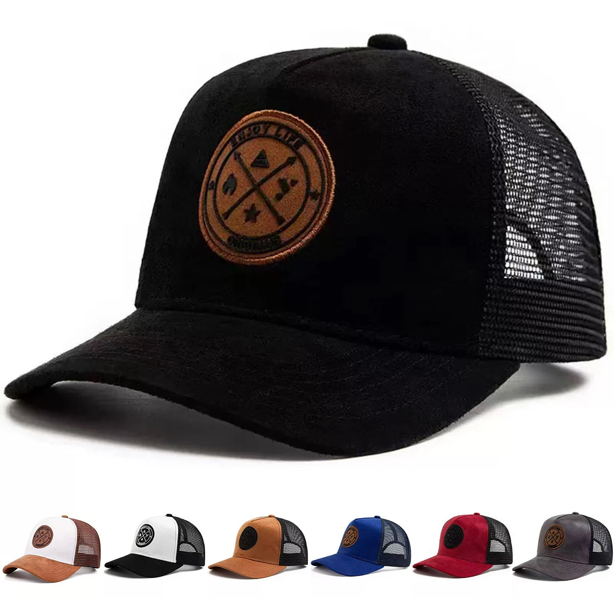 Cappellini da baseball unisex con etichetta ENJOY LIFE, per primavera ed estate, da esterno, casual, regolabili, cappellini da sole, cappellini sportivi