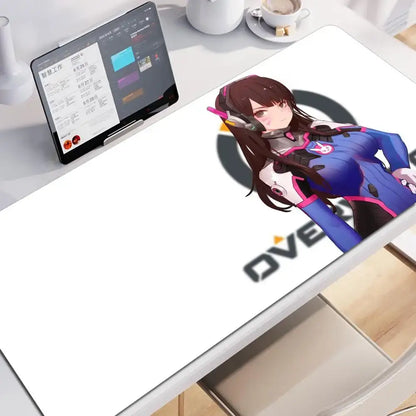 Anime-Gaming-Girl Overwatch großes Mauspad 900x400 Laptop Büro Gummi weiche Schreibtischunterlage Computer-Tastatur HD-Druck Mousepad XXL