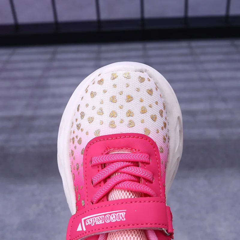 Sonic Sport Shoes Spring Luminous Fashion Breathable Net Shoes LED Sneakers with Light Running Shoes