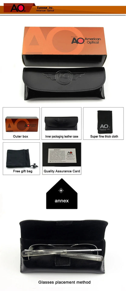 Pilot AO Sunglasses Men Top Quality American Army Military Mirror AGX Tempered Glass Lens Sun Glasses