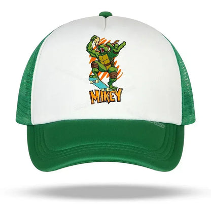 Teenage Mutant Ninja Turtles baseballkasket med broderet tegneserie- og anime-print, Duck Tongue-kasket, Nethats, solskærm, hovedbeklædning, gaver