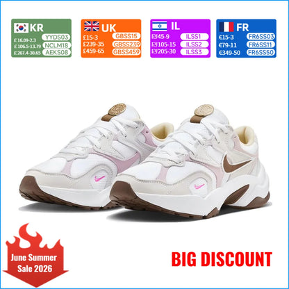 Zapatillas Nike AL8 para mujer: de malla, transpirables, de estilo retro, ligeras, con suela gruesa, de caña baja, para exterior, resistentes y casuales, para correr, HM3691-130