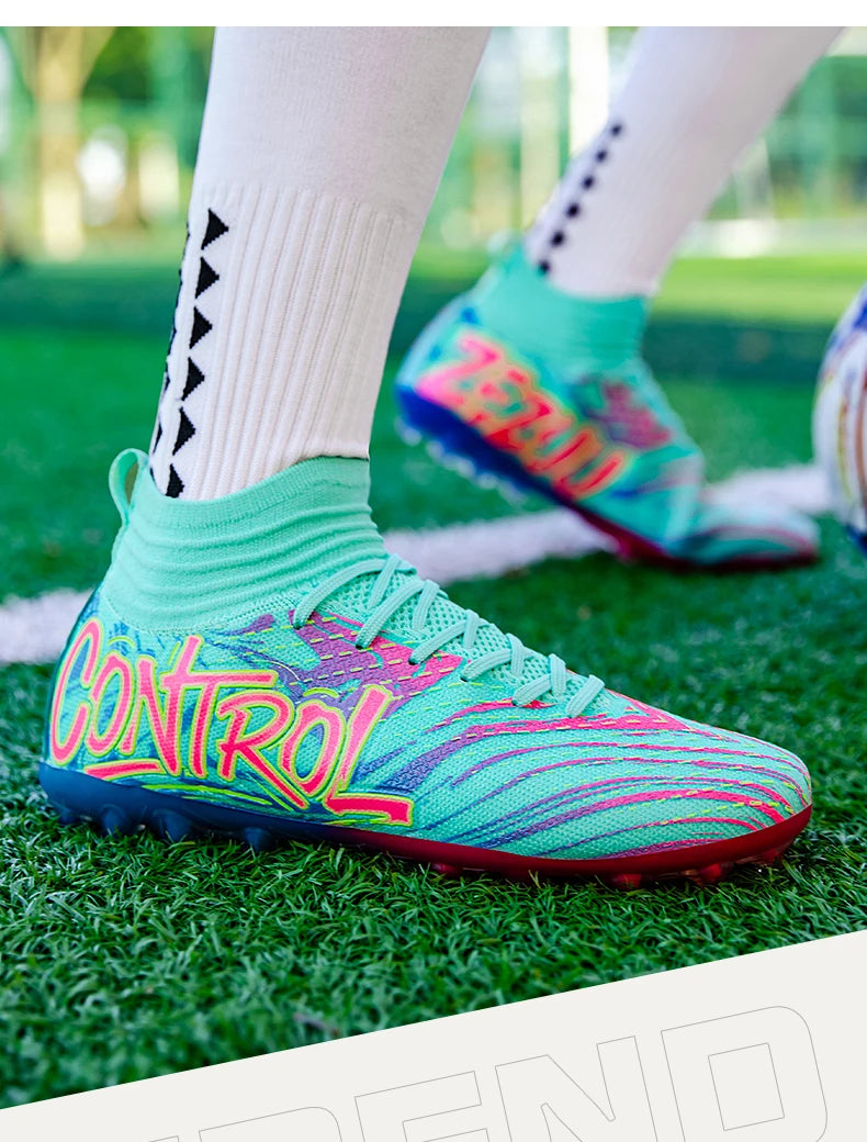 Miesten ja naisten jalkapallokengät ulkokäyttöön, pitävät nappulakengät jalkapallokentälle, ultrakevyet futsal-lenkkarit, TF/FG-piikkipohjaiset jalkapallokengät