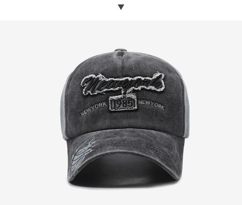 New Hat Spring and Summer European and American Sunscreen Baseball Cap Men's Washed Old Outdoor Casual Cap Women's Retro Sun Hat