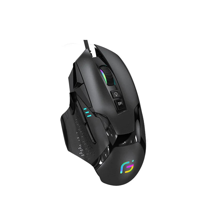 Wired Game Mouse 12000 DPI Adjustable Macro Programming RGB Backlight Ergonomics Design Fire Key E-sport Mause Gaming PC Mice