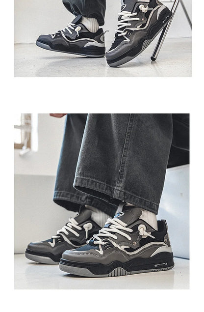 New Mesh Men's Casual Sneakers Comfortable Male Running Shoes for Men Lace-up Platform Skateboard Shoes Student Sports Sneakers