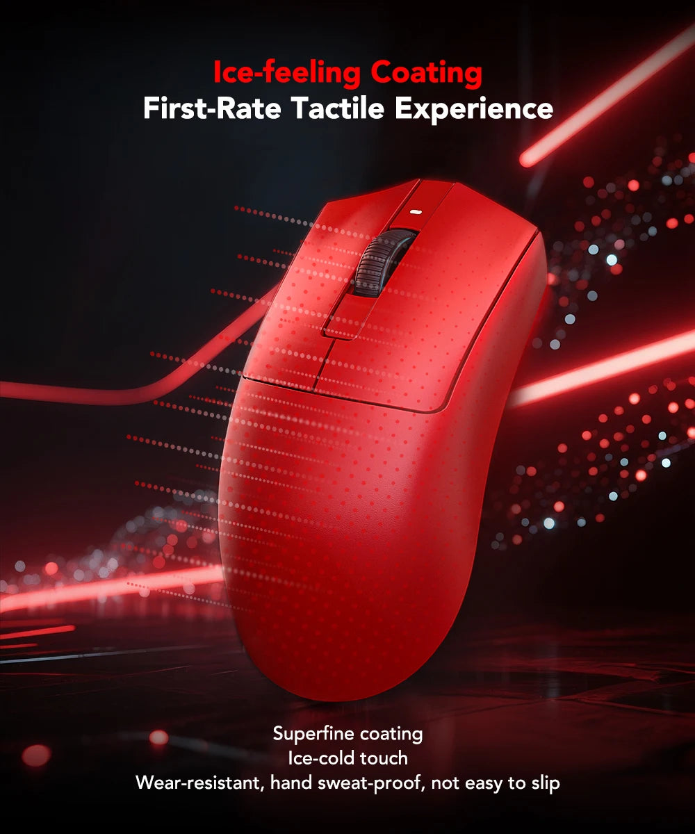 Mysz gamingowa KYSONA Jupiter Series – przewodowa i bezprzewodowa, 8Khz, sensor PAW3950, Bluetooth, 46g, akumulatorowa, sterownik webowy do PC i laptopa