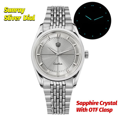 Watchdives WD1954 Classic Black Quartz Watch 36Mm Sandstone Dial VH31 Watch Luminous Waterproof Brushing 316L Steel Luxury Watch