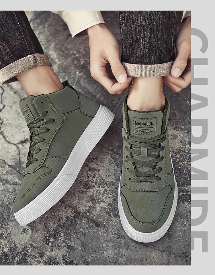 Men's Skateboarding Shoes 48 High Top Casual Sneakers Breathable Street Shoes Flats Shoes Lace Up Walking Shoes Men's Shoes