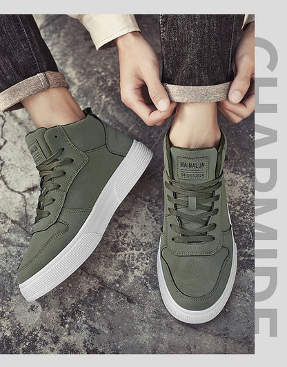 Men's Skateboarding Shoes 48 High Top Casual Sneakers Breathable Street Shoes Flats Shoes Lace Up Walking Shoes Men's Shoes