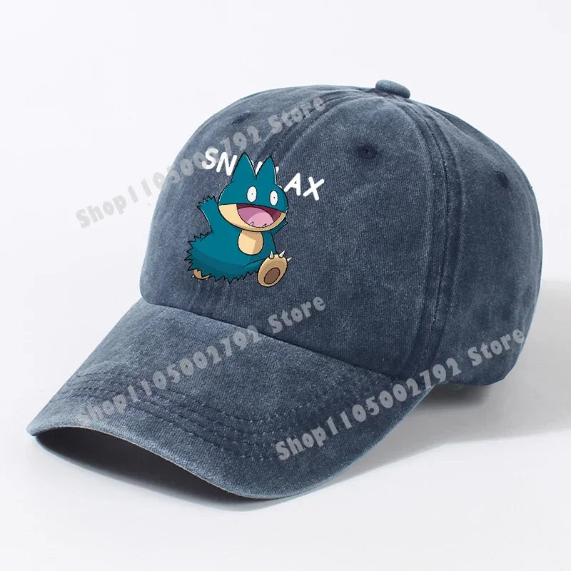 Pokémon-baseballkasketter, Pikachu, kawaii, anime-figurer, solhatte, sommer, udendørs, forældre og børn, solhat, trendy kasket med andetunge, gave