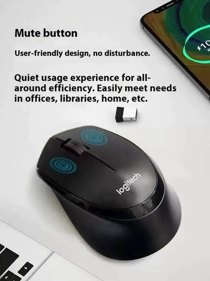 Logitech M330 Professionelle Büromaus, kompakt, leise, leicht zu transportieren, angenehm in der Handhabung und speziell entwickelt1