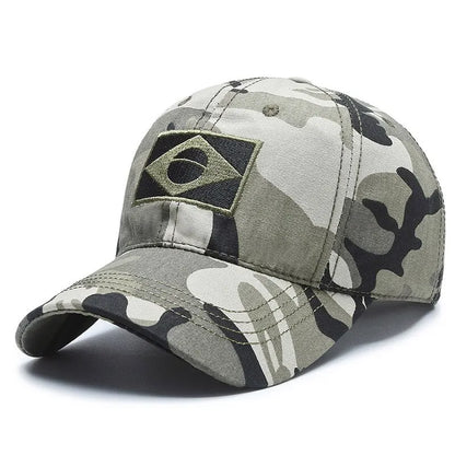 Outdoor Sports Baseball Cap Men'S Camouflage Cap, Middle And Young Men'S Casual Sun Protection Hat Brazilian Hat