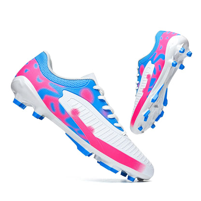 Chaussures de football unisexes AG FG, crampons longs en TPU, crampons de football absorbant les chocs pour les matchs sur gazon naturel et artificiel en extérieur