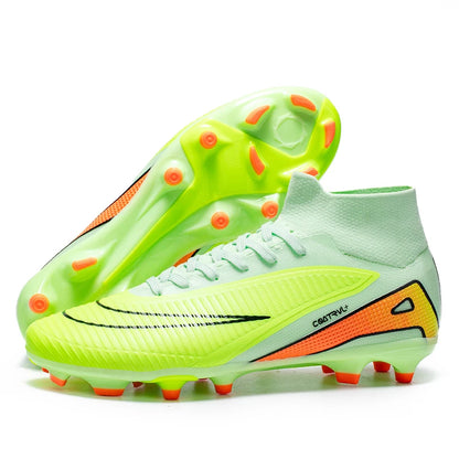 Chaussures de football montantes pour hommes, crampons longs, chaussures de football pour adultes, légères, entraînement sportif professionnel