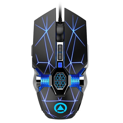 Neue professionelle Gaming-Maus 3200dpi 7 Tasten, hintergrundbeleuchtete Computermaus mit Makro-Unterstützung, mechanische kabelgebundene Silent-Maus
