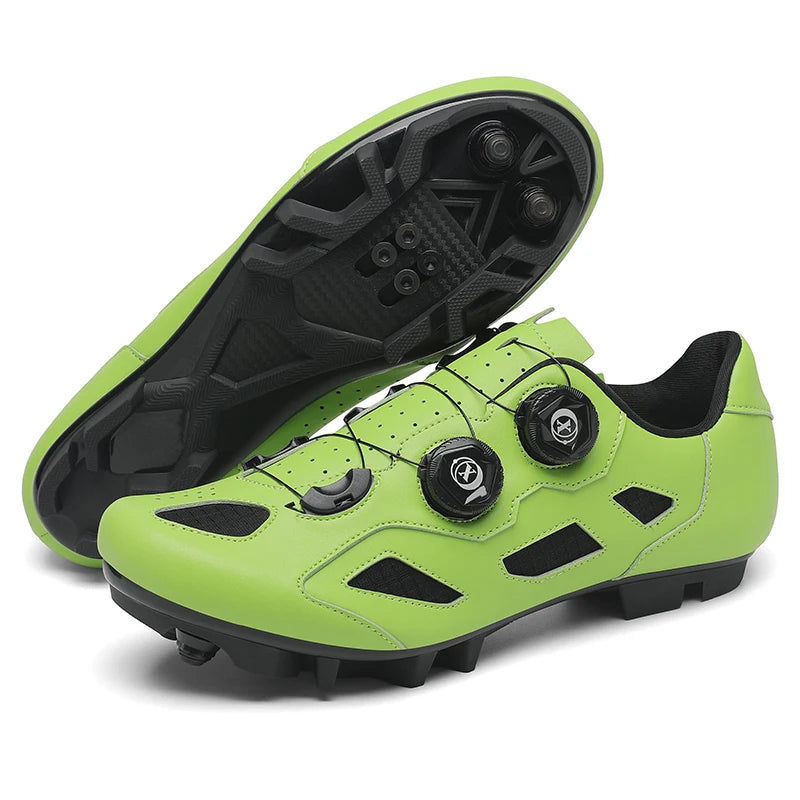 Mountain Bike Shoes Mens Cycling Shoes Quick Ratchet Buckle Compatible with SPD System Pedal for Indoor Outdoor Women MTB Shoes