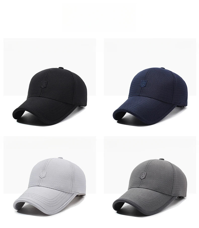 Frühjahr/Sommer – Neue Baseballkappe aus Netzgewebe – Outdoor-Sportkappe – Atmungsaktiv – Sonnenschutzkappe – Schlichte Freizeitkappe für Herren und Damen
