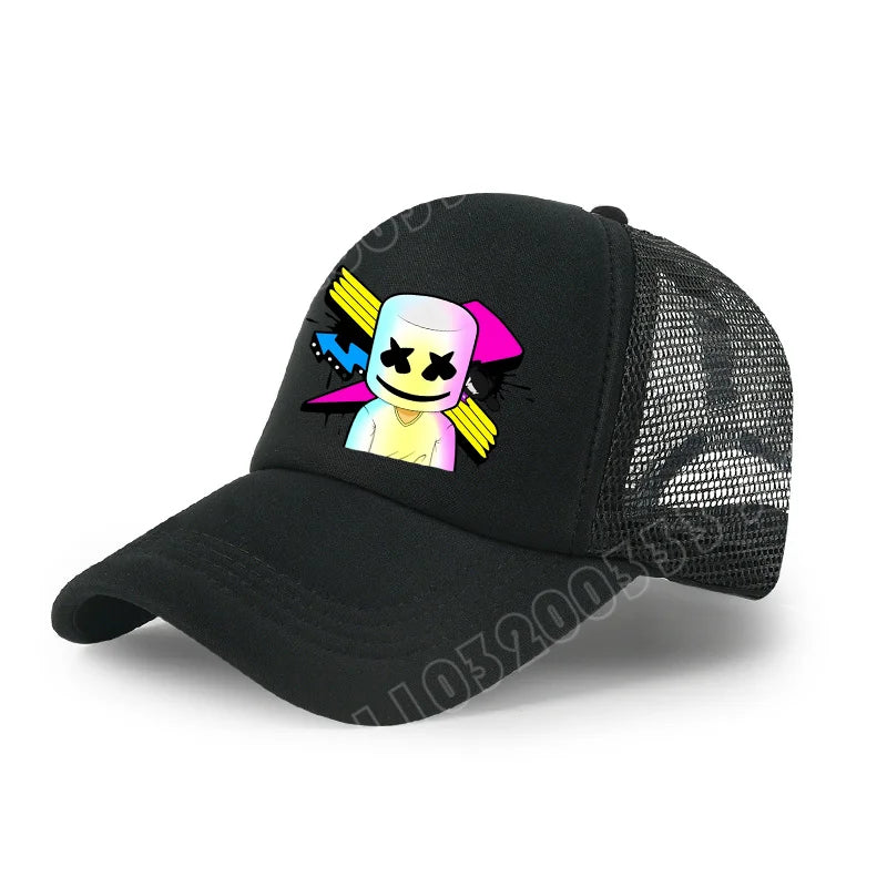Fortnite Baseball Cap Cartoon Game Printed Hat Kids Summer Breathable Mesh Hat Adjustable Peaked Cap Childrens Birthday Gift