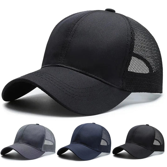 Unisex Solid Color Baseball Net Caps Spring and Summer Outdoor Adjustable Casual Hats Sunscreen Hat Sports Cap