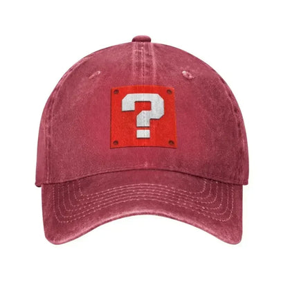 Gorra de béisbol personalizada de moda con diseño de dibujos animados, con pregunta, bloque, para mujer y hombre, ajustable, unisex, de algodón, estilo «dad hat», gorras snapback de alto rendimiento
