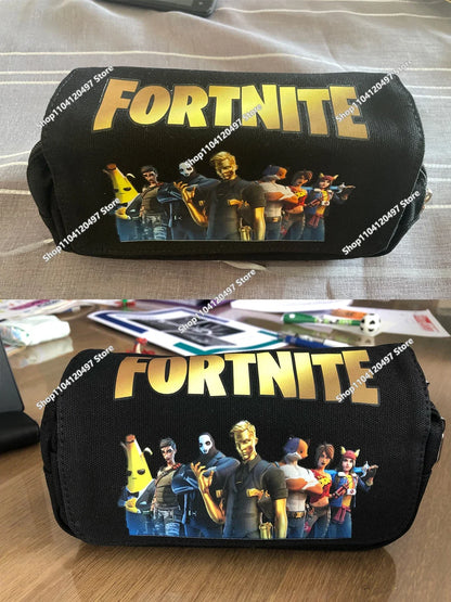 3-teiliges Set Fortnite-Gaming-Rucksack, Anime-Cartoon, große Kapazität, Schultaschen für Schüler, Federmäppchen, Kawaii-Lunchbag, Geburtstagsgeschenke