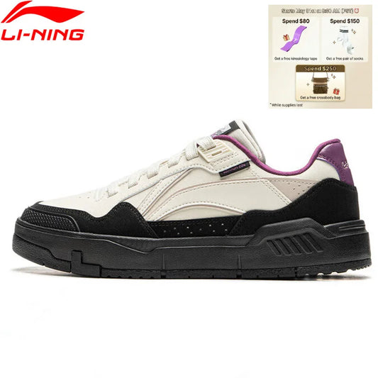 Li-Ning Women's COMMON 80s Lifestyle Shoes DUAL CUSHION Wearable Sport Shoes Classic Comfortable LiNing Leisure Sneakers AGCU158