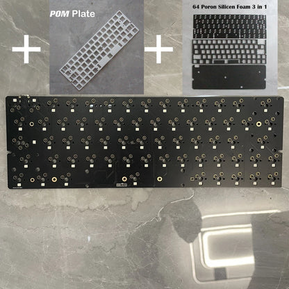 Hot-Swap 64RGB Mechanical Keyboard Custom PCB Compatible With GH60 Wooting 60he RAKK PCB Kit optional