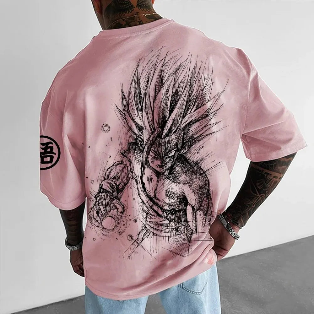 Dragon Ball Z T-Shirt – Reine Baumwolle, atmungsaktiv & elastisch | Bequem & stilvoll | Ideal für Anime-Fans