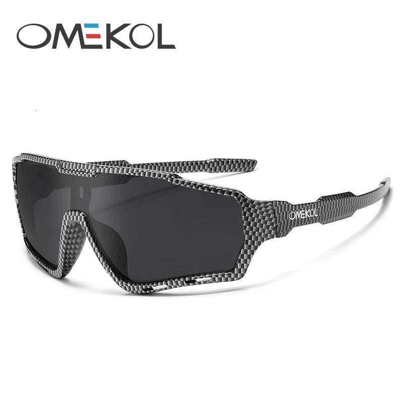 OMEKOL New UV400 Cycling Sunglasses Men Women Softball Fishing Hiking Running Eyewear Outdoor Goggles Baseball Sport Sun Glasses