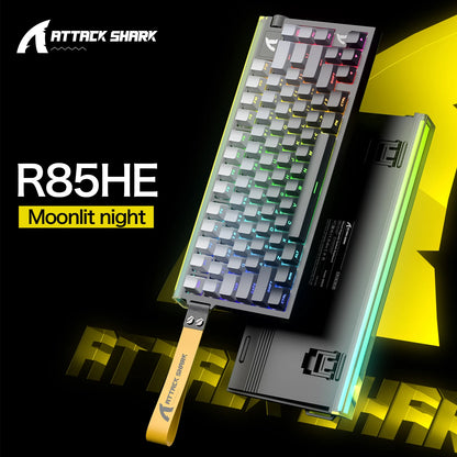 ATTACK SHARK R85 HE 8000Hz RGB Rapid-Trigger-Tastatur, 0.005mm RT-Genauigkeit, kabelgebundene Gaming-Tastatur, magnetischer Hall-Effect-Switch