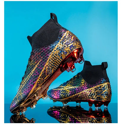 Chaussures de football pour enfants, crampons de football pour garçons et filles, chaussures de sport d'extérieur légères, durables et antidérapantes pour les jeunes