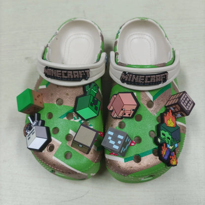 Minecraft 3D World Anime Game Comfortable Lightweight Eva Hole Clogs Sandals Summer Slippers For Adult Home Beach Non Slip Gift