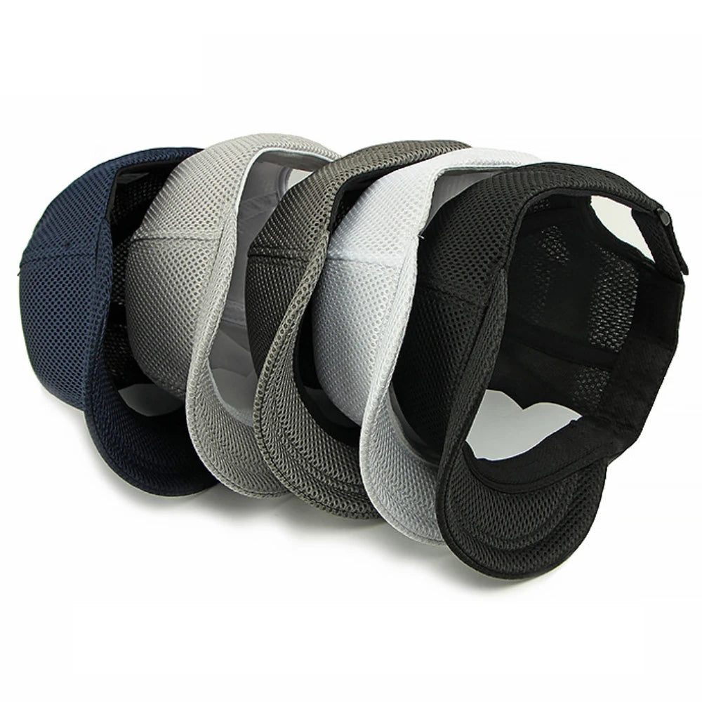 HT4828 Gorra de béisbol de ala corta de 5 cm para hombre, 6 paneles, gorra de béisbol de malla transpirable, gorra tipo «trucker», para hombre y mujer, lisa, sin estampados, con cierre a presión