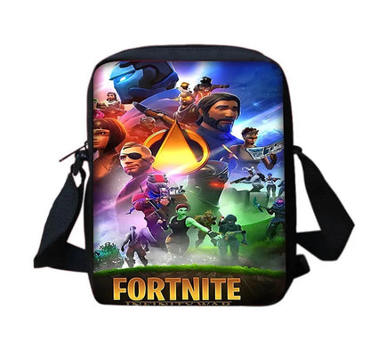 Trendige bedruckte Schulter-Umhängetasche für Jungen und Mädchen, Kinderdesign-F-FortniteS, lässige Handtasche für Herren und Damen, Handy- und Einkaufstasche