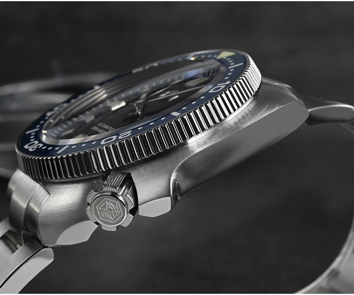 San Martin Turtle Men's Diver Watch 44mm NH35 Automatic Mechanical Wristwatch Sapphire Waterproof 200m Luminous Watches SN0047